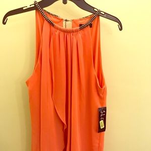SLNY Orange Cocktail Dress Size 10 NWT